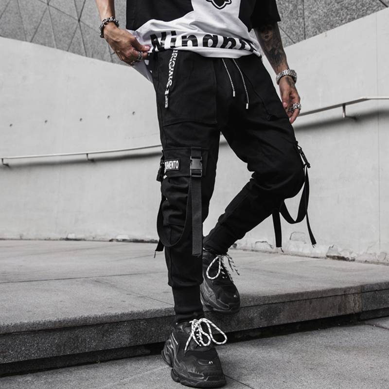 bleached black joggers