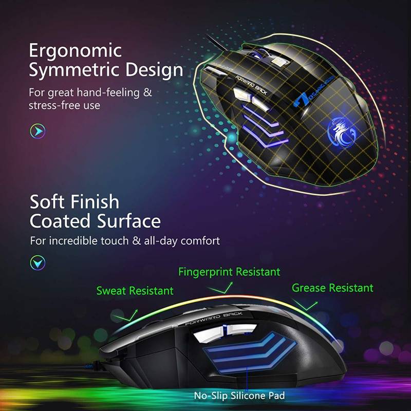 Professional Ergonomic Wired Gaming Mouse